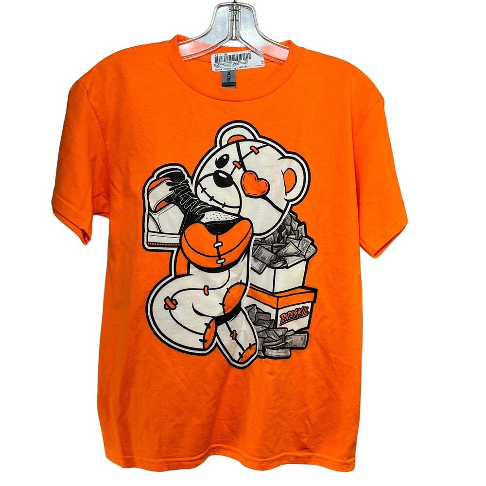 Dopeskill T-Shirt Youth Large Safety Orange New With Tags Cotton Crew Neck S/S